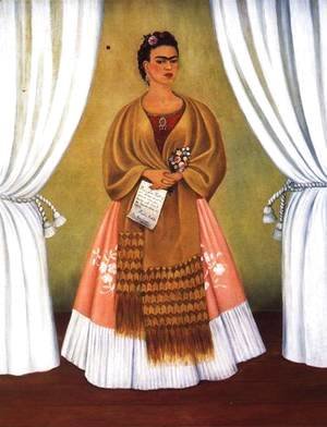 Frida Kahlo - Self Portrait Dedicated To Leon Trotsky Or Between The Curtains 1937
