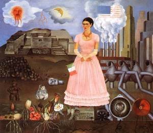 Frida Kahlo - Self Portrait On The Borderline Between Mexico And The United States 1932