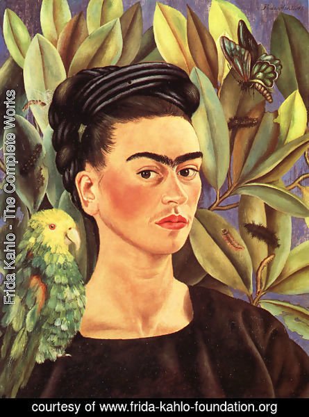 Frida Kahlo - Self Portrait With Bonito 1941