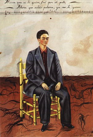 Frida Kahlo - Self Portrait With Cropped Hair 1940