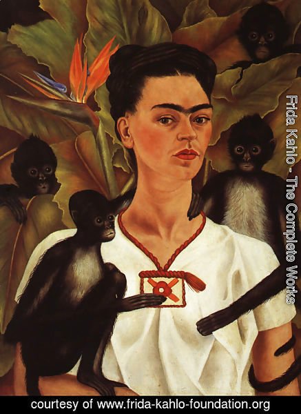 Frida Kahlo - Self Portrait With Monkey 1943
