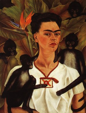 Frida Kahlo - Self Portrait With Monkey 1943