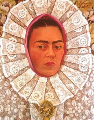 Frida Kahlo - Self Portrait in Medaillon
