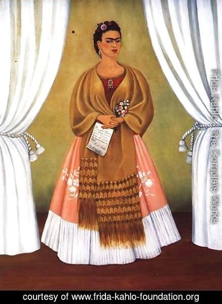 Frida Kahlo - Self Portrait Dedicated To Leon Trotsky Or Between The Curtains 1937
