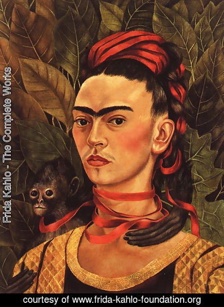 Frida Kahlo - Self Portrait With Monkey 1940