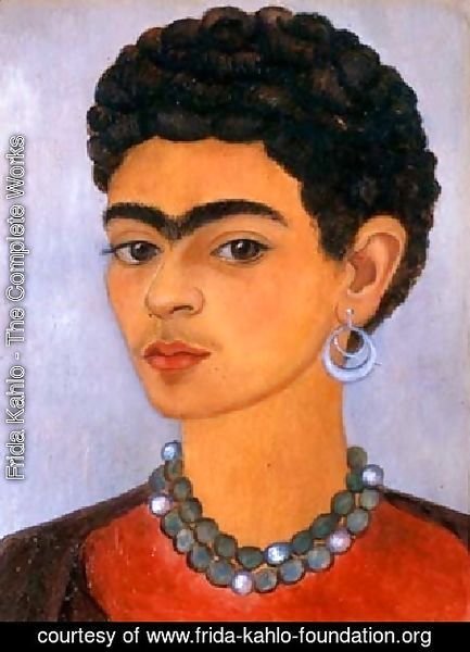 Frida Kahlo Self Portrait With Curly Hair Painting Reproduction |  