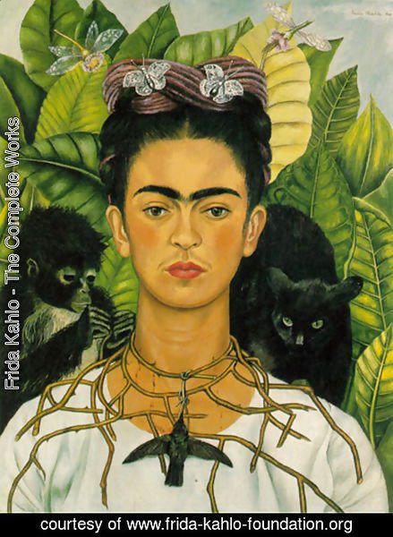 Frida Kahlo - Self Portrait With Monkeys 1940
